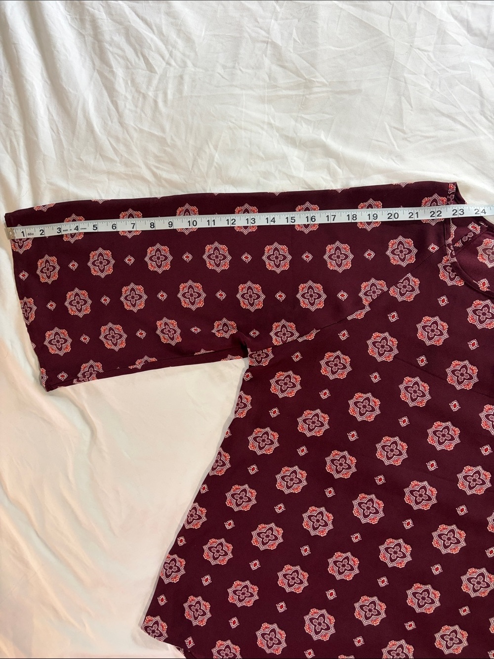 Papermoon Burgundy Floral Medallion Blouse - Picture 10 of 11